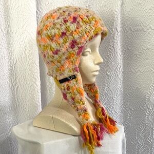 Colorful Knit Women's Earflap Hat